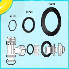 Sweetude 18 Pieces 25076RP O Ring Rubber Washer for 1 1/2 Inch Fittings black