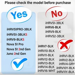 ZXHUANGOH Side Brush for iHome Nova S1 Pro, iHRVS1PRO-3BLK, Black