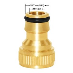 Joywayus 4Pcs G 1/2″ Female Brass Water Hose Pipe Female-4PCS, Gold