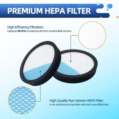 Filter Replacement for Ryobi 18V 1 + Cordless Stick Vacuum PCL720, 2-Pack