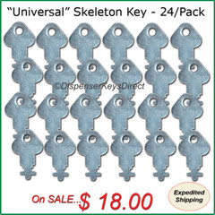 “Universal” Skeleton Dispenser Key – (24/pc.) “Master Pack”
