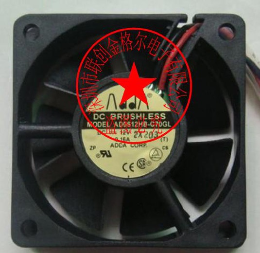 1pc new fan freeship AD0612LB-C70GL 12V 0.08A 2 ADDA 6CM