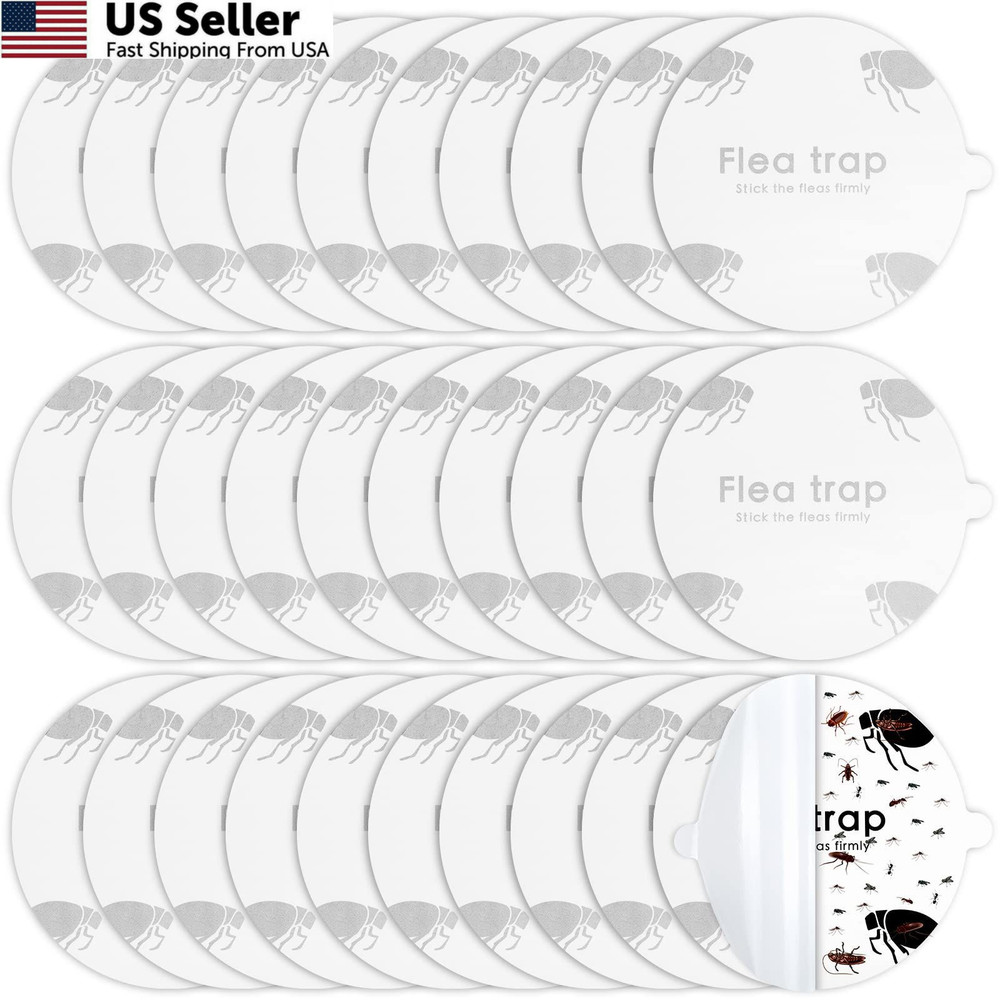 Flea Trap Refill Discs Sticky Fly Glue Board Refills Double White