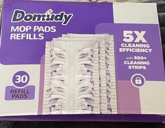 5X Cleaning Power Mop Refills for Swiffer 30 Count, White and Purple Pads/Clean