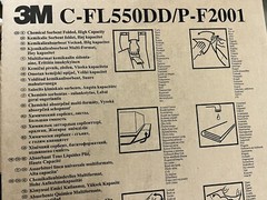 3M Chemical Sorbent Folded C-FL550DD/P-F2001, High Capacity 3 Boxes