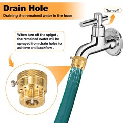 Breezliy 2-Pack Brass Vacuum Breaker Set Set, Golden