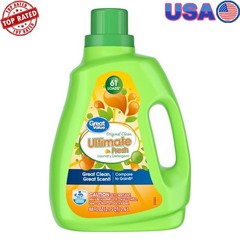 Ultimate Fresh Original Clean Laundry Detergent Odor Eliminating Liquid 88oz New