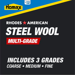 Homax 3.25-in x 4-in Multi-grade Steel Wool ( 12 Pack )