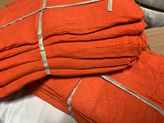 500 new great mechanics shop rags towels orange heavy Duty