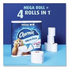 Charmin 19261PK 2-Ply Ultra Soft Septic Safe Bathroom Tissue – White (4/PK) New