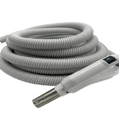Merchandise Mecca Universal Central Vacuum 30 Ft Voltage Hose White Crushproof