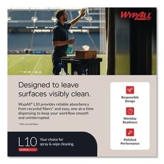 WypAll 05120 L10 9.38″ x 10.25″ Banded Windshield Wipers (140/Pk, 16 Pk/Ct) New
