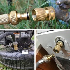 SHOWNEW Quick Connect Hose Fitting, Solid Brass Garden 5 Packs,