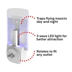 Dynatrap DT3007W Indoor Plug-in Flying Insect Trap for Flies, Fruit White