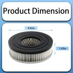 2 Pack HEPA Vacuum Motor Filters Compatible with PowerSmith PAVC101, 10 Amp Ash