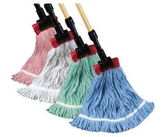 (12) Golden Star® Starline™ Blend Colored Wet Mop – Medium, 5″, Green ASB5MG