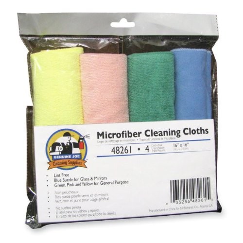 Genuine Joe Cleaning Cloth – 4 / Pack – 16″ X 16″ – Blue Frost (GJO48261)