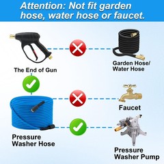 JOEJET Pressure Washer Gun with Foam Cannon, 39.98 cubic inches, Black, White