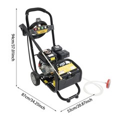 7HP Gasoline Manual High Pressure Washer Gasoline Washer w/ Hose 3400RPM 2200PSI
