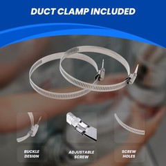 4 Inch x 3 Ft Dryer Vent Hose Flexible Silver Aluminum Duct