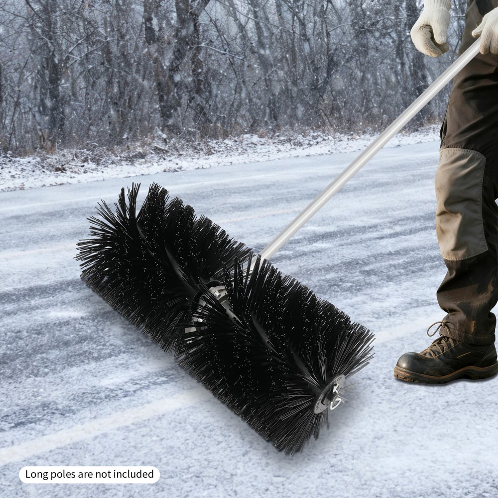 9 Teeth Broom Head Sweeper, 55*25cm Rolling Brush Head, Artificial Grass Brush