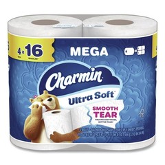 Charmin 19261PK 2-Ply Ultra Soft Septic Safe Bathroom Tissue – White (4/PK) New
