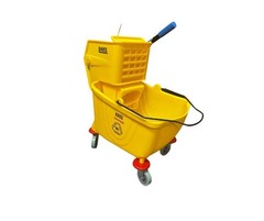 26 QT Yellow Space Saving Combo Mop Bucket and Side Press Wringer Lavex