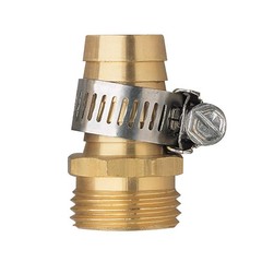 2 Pack 5/8 Inch Brass Thread Garden Hose Connector Inch, 1 Set
