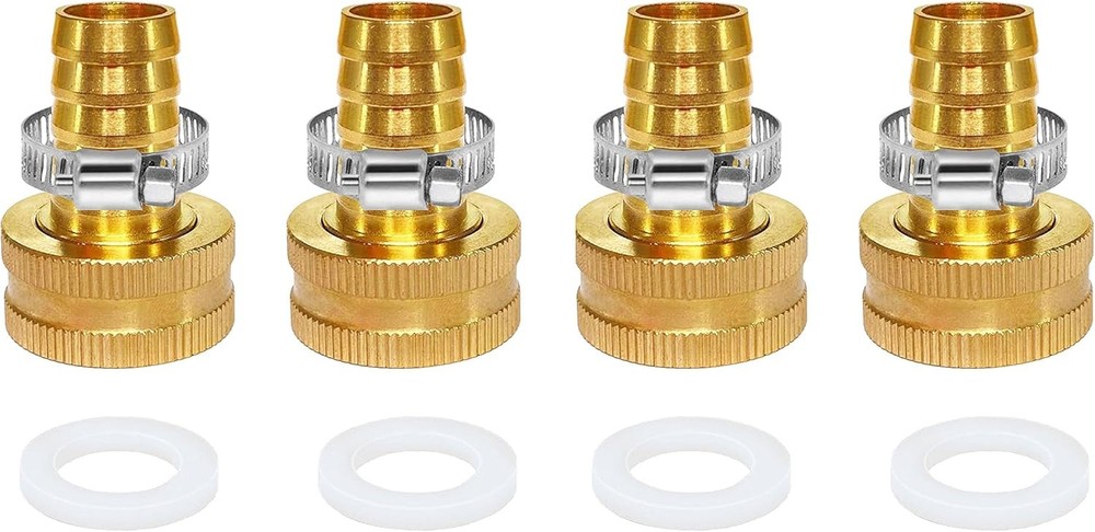 YOUHO Garden Hose 1/2 4PCS Female thread, 3/4GHT(F) to Barb