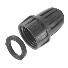 Moicstiy 4Pcs 1/2 Inch Drip Irrigation Hose Connectors 3/4 Inch, Black