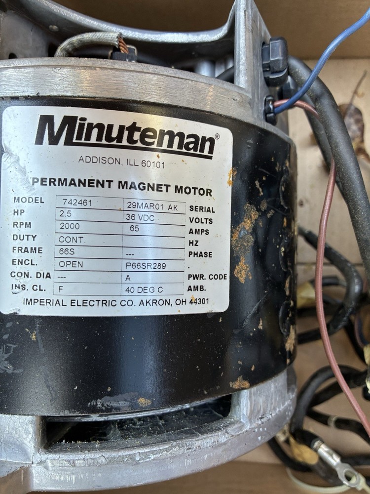 Minuteman 36 Volt 66 Frame 2.5 Hp Electric Motor For Floor Scrubber