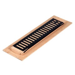 Homewell Red Oak Wood Floor Register, Drop in 2″ x 10″ with damper,