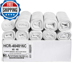 Aluf Plastics 45 Gallon Clear Trash Bags 40 X 48 – 16 Micron Equivalent High
