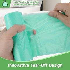 3 Gallon Trash Bag Bathroom Green-Unscented – Small Kitchen Mini Garbage Bags…