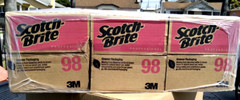 3M 98 Scotch Brite Scouring Pad White 6″ x 9″ (152 x 228mm) 4 Pads Trboxtapes
