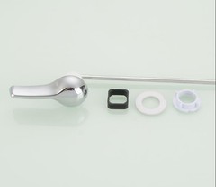 Universal Toilet Tank Flush Lever Front Mount Replacement Silver Handle