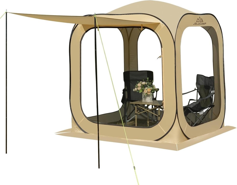 6×6 FT Pop Up Screen House Tent – Instant Screened Gazebo Canopy with Mosquito