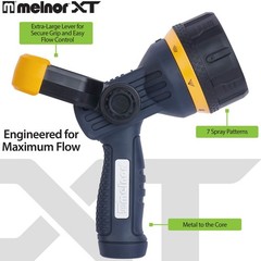 Melnor 65157AMZ Torrent Fireman’s Nozzle w/Quick Multi-Pattern, Black, Yellow