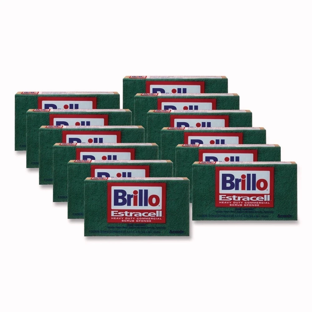 Brillo 21006 3.5″ x 6.12″ Heavy-Duty Scrub Sponge – Orange/Green (12/Carton) New