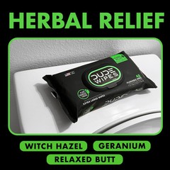 Flushable Wipes, XL Wet Wipes for at Home Use, Herbal Relief, 144 Count