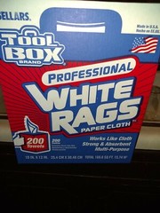 SELLARS Toolbox Multi-Purpose Shop Towels Rags 3X STRONGER 200 Rags eac