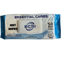 Wet Wipes with Aloe, Lanolin and Vitamin E, Alcohol Free 9″x13″ 50ct/pk (2Packs)
