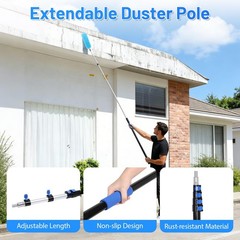 Fahkns 30 Foot Duster Extension Pole 5-24Ft Extension Pole 147710