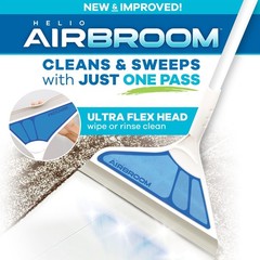 Helio Airbroom 3 Piece Kit All Surface Sweeper And Squeegee For Wet And Dry