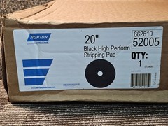 (QTY 5) Norton 66261052005 20 In. 3-1/4 In. Fine Grit Black High Stripping Pad