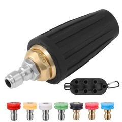 PWACCS Pressure Washer Nozzle Tips Full Set, 3600 PSI 1/4 inches, Black