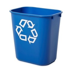 Rubbermaid Commercial Fg295573blue Recycling Wastebasket, Blue, 3 1/4 Gal