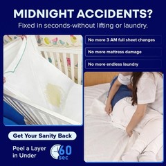 Peelaways Incontinence Bed Sheets & Waterproof Mattress Protector – 7-Laye