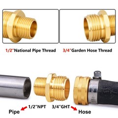 Garden Hose Adapter Fittings Solid brass Connectors Hose conversion pipe conn…