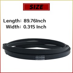 137315300/134719300 Dryer Drum Drive Belt – Replacement Part Exact Black